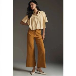 The Colette Cropped Wide-Leg Pants by Maeve